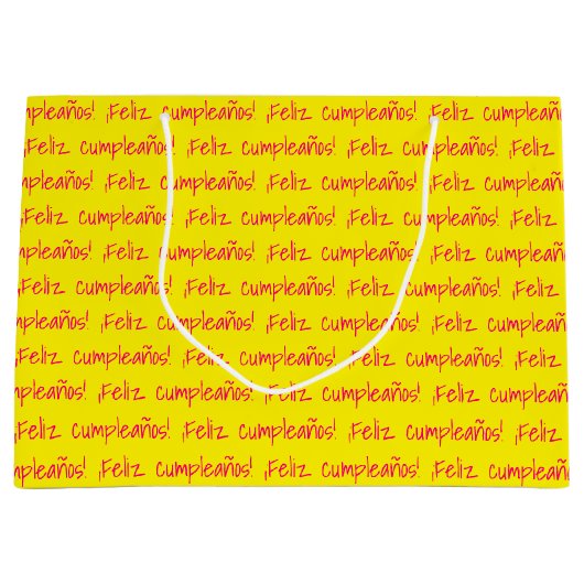 フェリツクンプレニョスペインのスハッピーバースデーフェスタ ラージペーパーバッグ (正面)