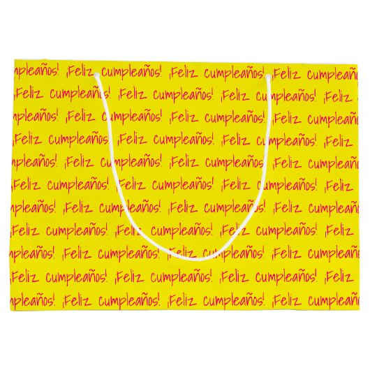 フェリツクンプレニョスペインのスハッピーバースデーフェスタ ラージペーパーバッグ (裏面)