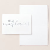 フェリツクンプレーニョエレガントスペインのハッピーバースデー 箔カード (ディスプレー)