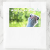 フェリツクンプレーニョスペインのスハッピーバースデー 長方形シール (バッグ)