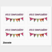 フェリツクンプレーニョスペインのスハッピーバースデー 長方形シール (シート)