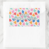 フェリツクンプレーニョスペインのスハッピーバースデー 長方形シール (バッグ)