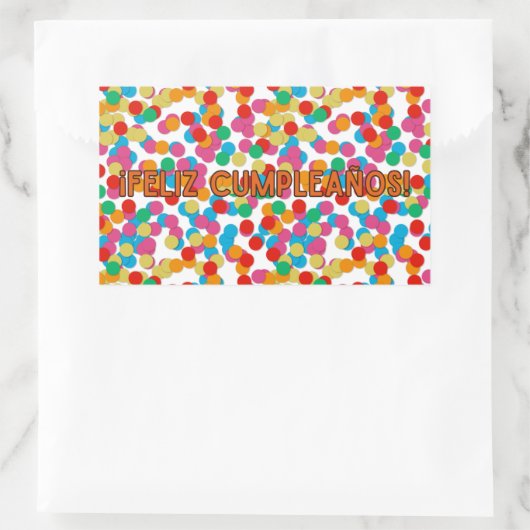 フェリツクンプレーニョスペインのスハッピーバースデー 長方形シール (バッグ)