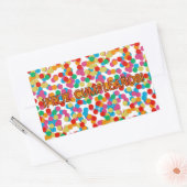 フェリツクンプレーニョスペインのスハッピーバースデー 長方形シール (封筒)