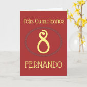 フェリツクンプレーニョスペインのパーソナライズされた誕生日 カード (黄色い花)