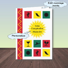 フェリツクンプレーニョスメキシコインスパイアン誕生日カード カード