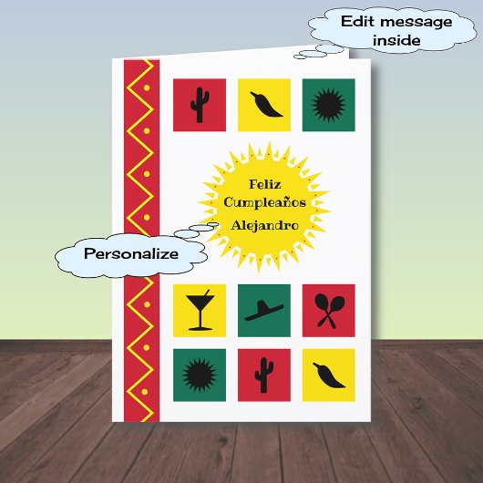フェリツクンプレーニョスメキシコインスパイアン誕生日カード カード
