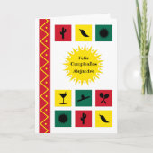 フェリツクンプレーニョスメキシコインスパイアン誕生日カード カード (正面)