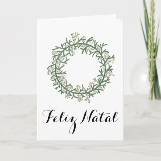 フェリツナタル,ポルトガル語クリスマスホリデーカード シーズンカード (正面)