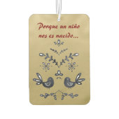 フェリツナビダードクリスチャンバースゴールデン カーエアーフレッシュナー (裏面)