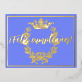 フェリツ・カンプレ！クラウン招待状はがき 箔招待状ポストカード (正面)