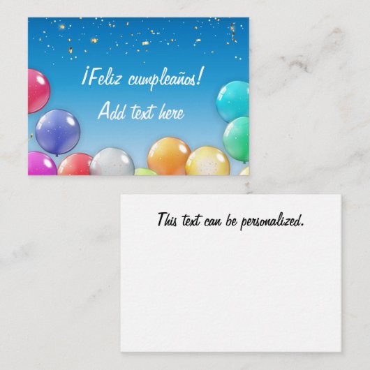 フェリツ・カンプレ!誕生日スペインのカード ノートカード (正面/裏面)