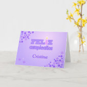 フェリツ・クンプレパーソナライズされたーニスペインのス誕生日 カード (黄色い花)