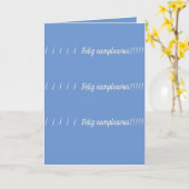 フェリツ・クンプレーニョ。クリスチャンハッピーバースデー カード (黄色い花)