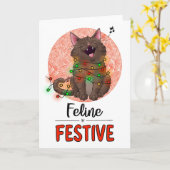 フェリネ・フェスティブ・キャットカード カード (黄色い花)
