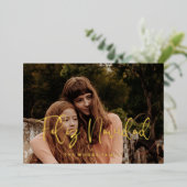 フェリモダンスお洒落・ナヴィダッド写真金ゴールド 箔シーズンカード (立ち正面)