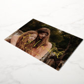 フェリモダンスお洒落・ナヴィダッド写真金ゴールド 箔シーズンカード (回転した状態)