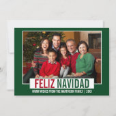 フェリモダンズ・ナヴィダッド家族フォトグリーン シーズンカード (正面)