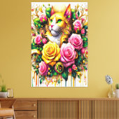 フェリンアミッドア鮮やかフローラ開花 キャンバスプリント (インサイチュ (リビング))