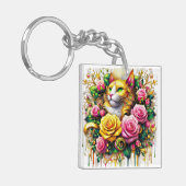 フェリンアミッドア鮮やかフローラ開花 キーホルダー (正面左)