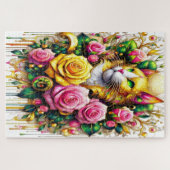 フェリンアミッドア鮮やかフローラ開花 ジグソーパズル (横)