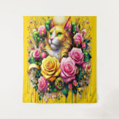 フェリンアミッドア鮮やかフローラ開花 タペストリー (正面)