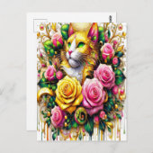 フェリンアミッドア鮮やかフローラ開花 ポストカード (正面/裏面)