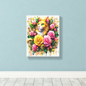 フェリンダイスト鮮やかフローラ開花8x10 キャンバスプリント (インサイチュ (ウッドフロア))