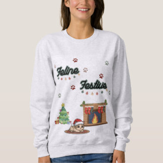 フェリンフェスティブ - クリスマス 猫 スウェットシャツ