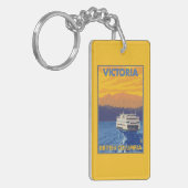 フェリーおよび山-ビクトリア、紀元前にカナダ キーホルダー (正面左)