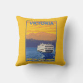 フェリーおよび山-ビクトリア、紀元前にカナダ クッション (裏面)