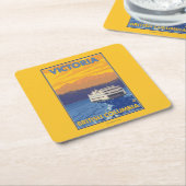 フェリーおよび山-ビクトリア、紀元前にカナダ スクエアペーパーコースター (アングル)