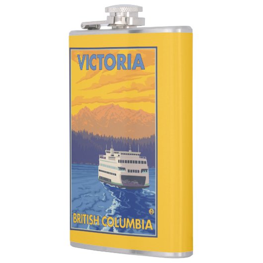 フェリーおよび山-ビクトリア、紀元前にカナダ フラスク (左)