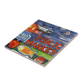 フェリーが付いているポストの細道 タイル (側面)