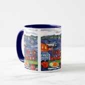 フェリーが付いているポストの細道 マグカップ (正面左)