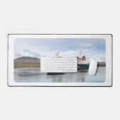 フェリーがPort Askaig, Islay Scotlandに接近 デスクマット (キーボード&マウス)