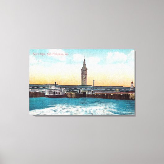 フェリーとタスリップまたは滑ることワーの眺め キャンバスプリント (正面)