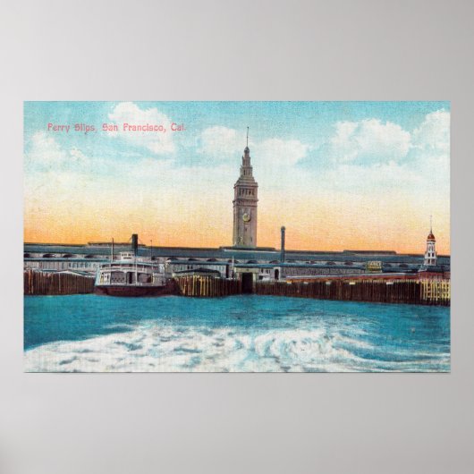 フェリーとタスリップまたは滑ることワーの眺め ポスター (正面)
