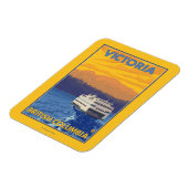 フェリーと山 – ビクトリア,カナダ マグネット (左側)