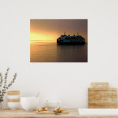 フェリーと霧 ポスター (キッチン)