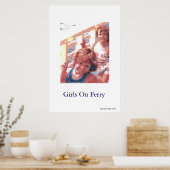 フェリーに乗った女の子 ポスター (キッチン)