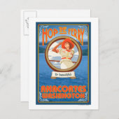 フェリーに乗る女性 - ワシントン州アナコルティス ポストカード (正面/裏面)