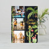 フェリース・ナビダッド | キャクタス・クリスマス・フォト・コラージュ 箔シーズンカード (立ち正面)