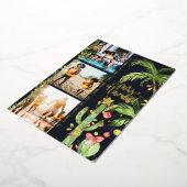 フェリース・ナビダッド | キャクタス・クリスマス・フォト・コラージュ 箔シーズンカード (回転した状態)