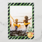 フェリース・ナビダッド | キャクタス・クリスマス・フォト・コラージュ 箔シーズンカード (裏面)