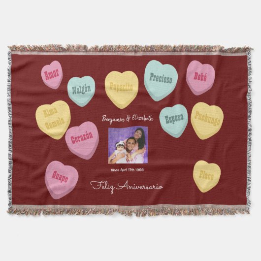 フェリーズアニヴェルサリオレッドテアモパパシトカスタマイズ スローブランケット (正面)