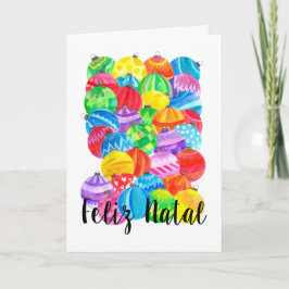 フェリーズ自然ポルトガル語クリスマス，水色 シーズンカード