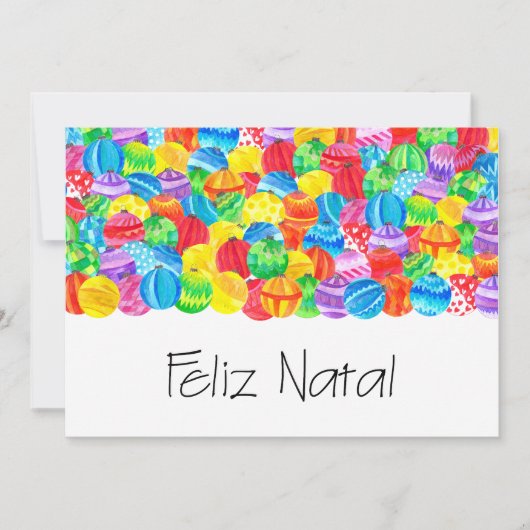 フェリーズ自然ポルトガル語クリスマス,水色 招待状 (正面)