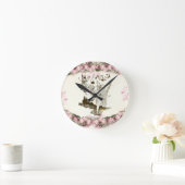 フェリーズ踊りヴィンテージフラワーズ ラウンド壁時計 (ホーム)