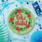 フェリーズ・ナタール・ポルトガル・メリークリスマス9» ペーパープレート (パーティー)